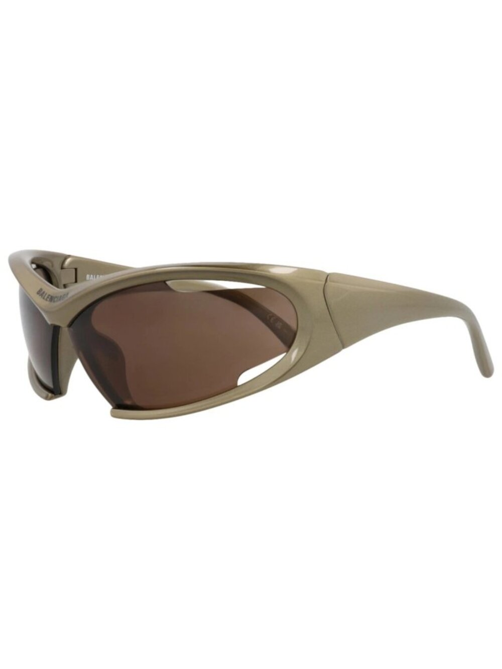 New Balenciaga Women's Sunglasses Shield Wrap Bio Injection Frame Unisex Green